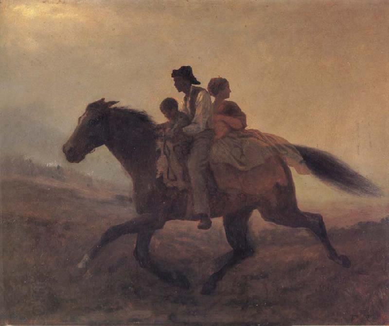 Eastman Johnson A Ride for Liberty-The Fugitive Slaves oil painting picture